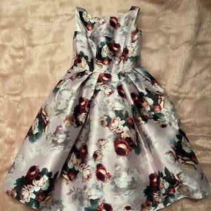 Chi Chi Floral Print Party Dress with Pockets